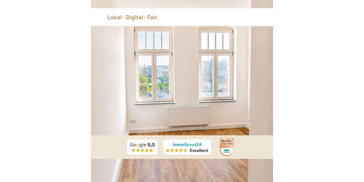 Etagenwohnung Halle (Saale) Damaschkestraße - 3 Zimmer, 80 m&sup2;, 636&euro; | Angebot:27692194