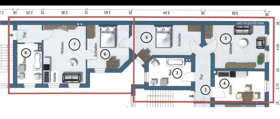 Etagenwohnung Halle (Saale) Am Wasserturm/Thaerviertel - 4 Zimmer, 110 m&sup2;, 305.000&euro; | Angebot:23553891