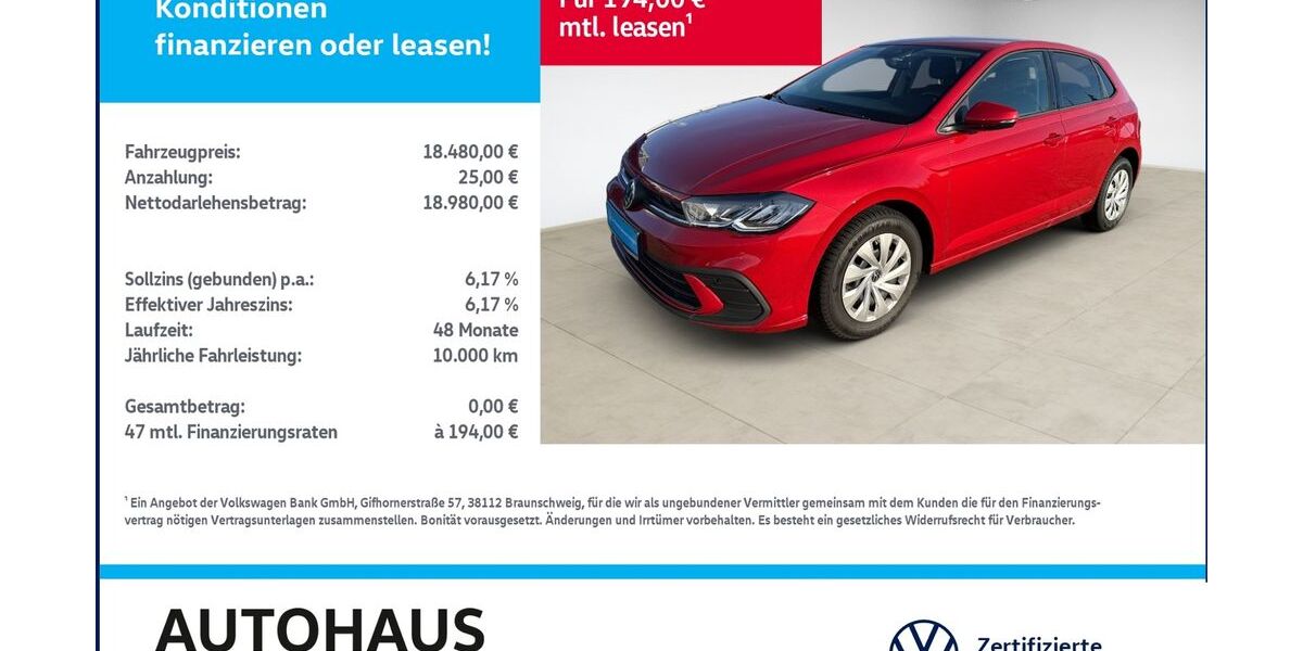VW Polo 17.048 km 18.480 &euro; Bitterfeld-Wolfen 06749