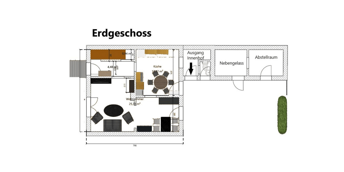 Reihenmittelhaus Halle Gesundbrunnen - 3 Zimmer, 95 m&sup2;, 195.000&euro; | Angebot:26572670