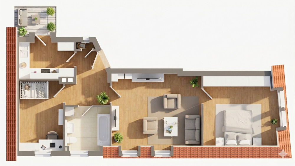 Etagenwohnung Halle (Saale) Nietleben - 3 Zimmer, 71 m&sup2;, 119.000&euro; | Angebot:25909269