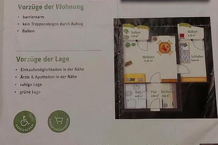 Wohnung Wettin-Löbejün Löbejün - 2 Zimmer, 44 m&sup2;, 563&euro; | Angebot:25165437