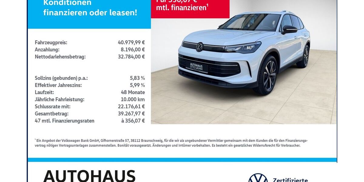 VW Tiguan 6.500 km 40.980 &euro; Bitterfeld-Wolfen 06749