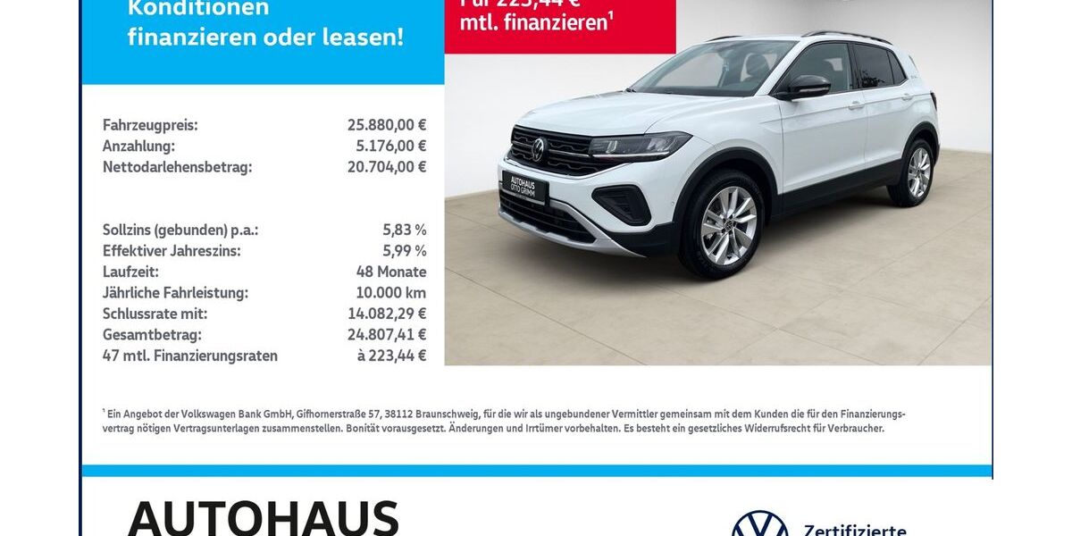 VW T-Cross 14.000 km 24.980 &euro; Bitterfeld-Wolfen 06749