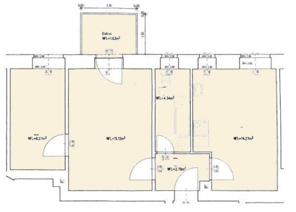 Schöne 2-Zi.-Wohnung mit Balkon, Bad mit Fenster im Grünen