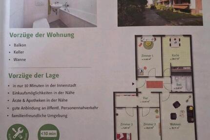 Wohnung Halle (Saale) Frohe Zukunft - 4 Zimmer, 81 m&sup2;, 852&euro; | Angebot:25994160
