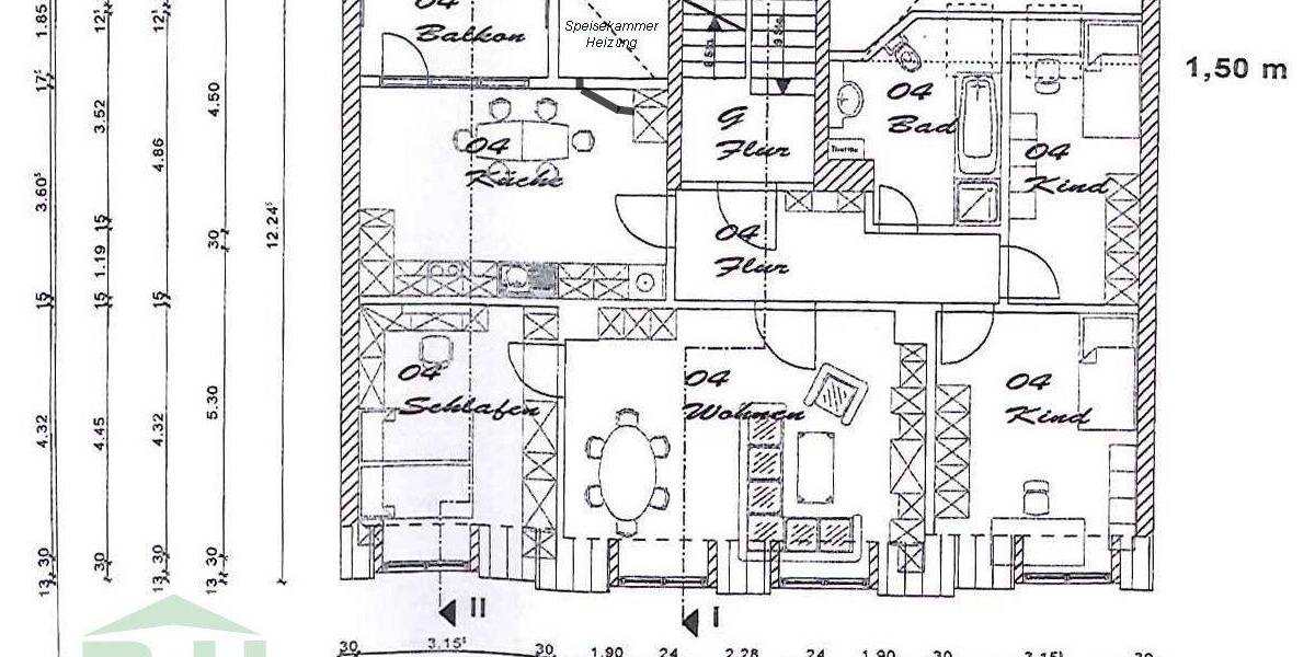 Etagenwohnung Sandersdorf-Brehna Sandersdorf - 4 Zimmer, 105 m&sup2; | Angebot:23833546