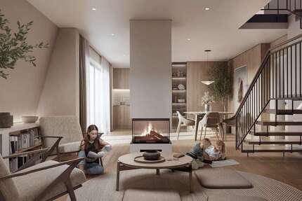 129 m² große DG-MaisonetteWohnung mit einmaligem Dachgarten in der Südvorstadt. Neubau KfW 40