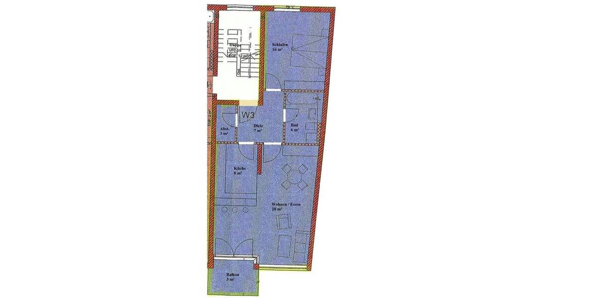 Etagenwohnung Halle (Saale) Giebichenstein - 2 Zimmer, 69 m&sup2;, 179.000&euro; | Angebot:26569317