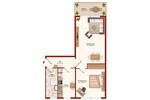 Etagenwohnung Bad Dürrenberg Lennewitz - 2 Zimmer, 49 m&sup2;, 320&euro; | Angebot:26933662