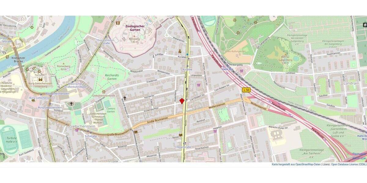 Etagenwohnung Halle (Saale) Giebichenstein - 2 Zimmer, 53 m&sup2;, 92.000&euro; | Angebot:26569316