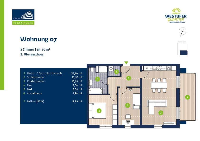 Etagenwohnung Markranstädt - 3 Zimmer, 84 m&sup2;, 399.400&euro; | Angebot:25999348