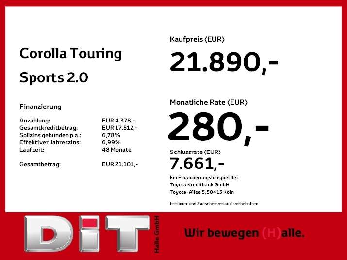 Toyota Corolla 59.893 km 21.890 &euro; Halle 06130