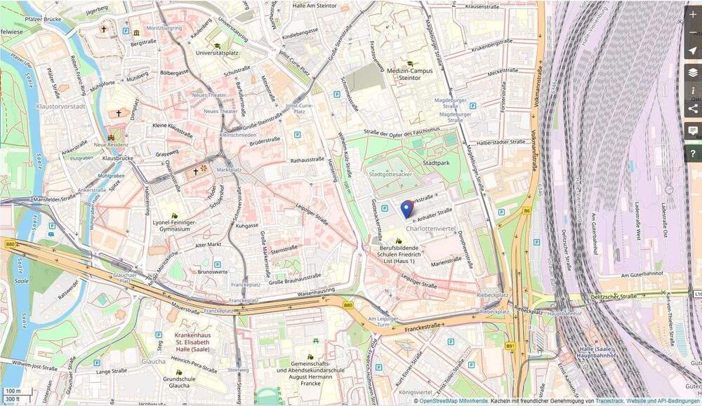 Etagenwohnung Halle (Saale) Innenstadt - 2 Zimmer, 53 m&sup2;, 100.000&euro; | Angebot:25815992