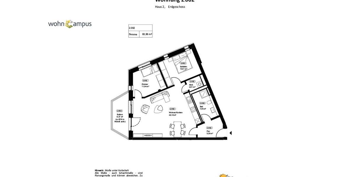 Erdgeschoßwohnung Halle (Saale) Halle-Neustadt - 3 Zimmer, 84 m&sup2;, 1.010&euro; | Angebot:22985723
