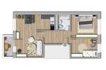 Etagenwohnung Halle (Saale) Südliche Neustadt - 3 Zimmer, 57 m&sup2;, 342&euro; | Angebot:26758666