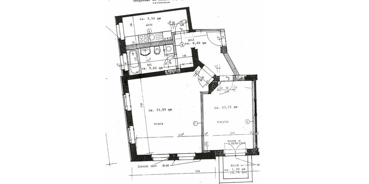 Etagenwohnung Halle (Saale) Damaschkestraße - 2 Zimmer, 60 m&sup2;, 480&euro; | Angebot:26679614