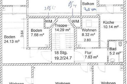 5 Raum Wohnung mit Balkon und Kamin DG südliche Innenstadt !!! zimmer