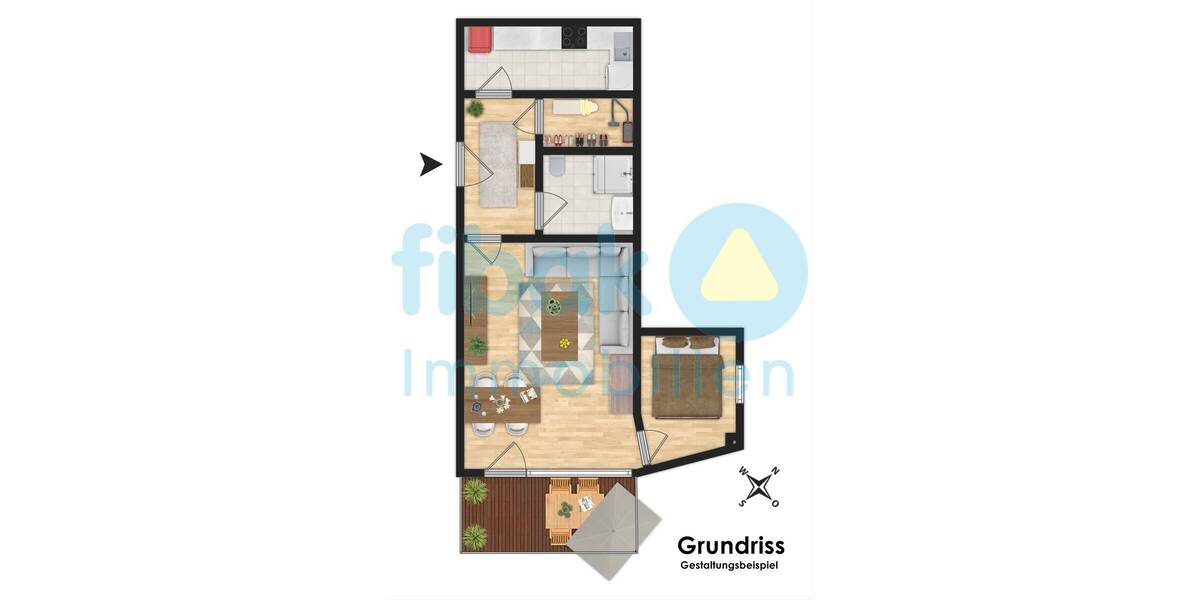 Etagenwohnung Markranstädt - 1 Zimmer, 47 m&sup2;, 75.000&euro; | Angebot:26391989