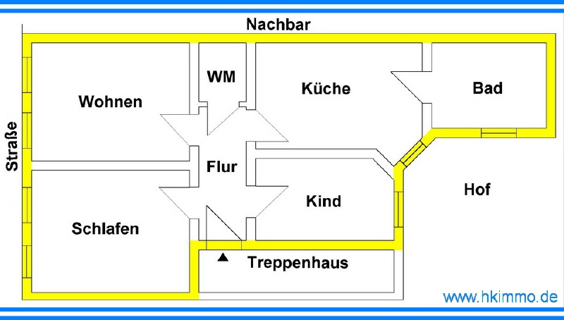 3-Raum-Wohnung in Köthen - Bad mit Dusche und Wanne - Etagenwohnung Köthen | Angebot:27582543