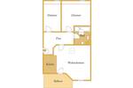 Etagenwohnung Köthen (Anhalt) Köthen - 3 Zimmer, 72 m&sup2;, 460&euro; | Angebot:26891441