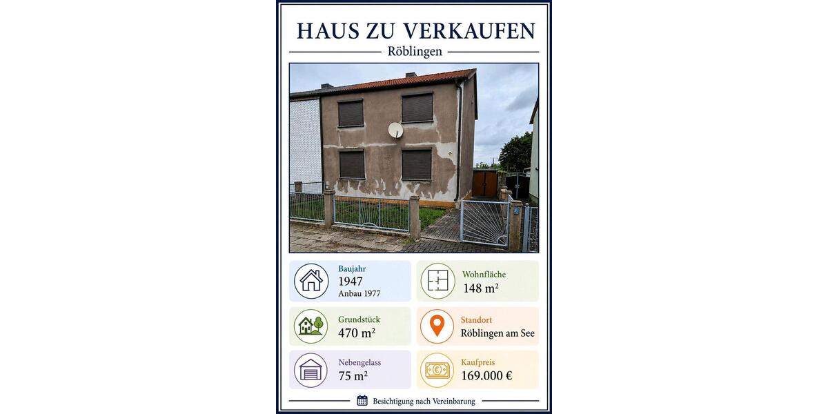 Doppelhaushälfte Seegebiet Mansfelder Land - 6.5 Zimmer, 148 m&sup2;, 159.000&euro; | Angebot:27027653