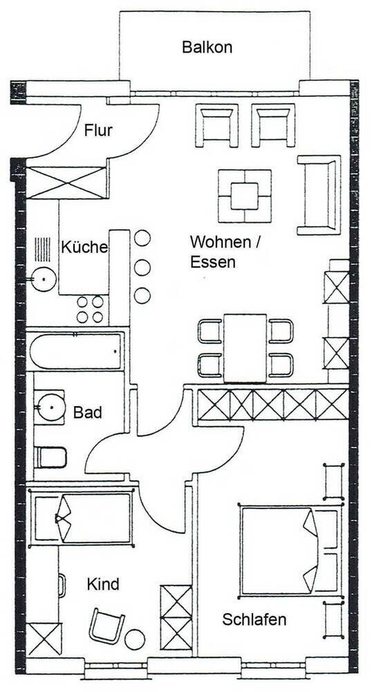 Zentrumsnah...Niedliche 3-Raum-Wohnung mit Balkon+Laminat!