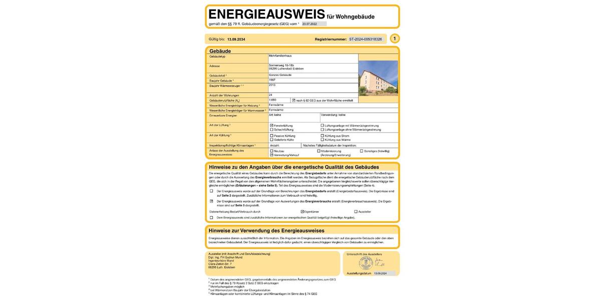 Etagenwohnung Eisleben (Lutherstadt) - 3 Zimmer, 59 m&sup2;, 325&euro; | Angebot:24713398