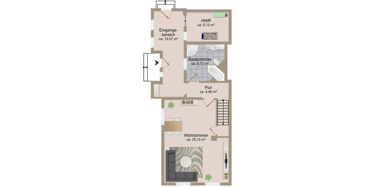 Doppelhaushälfte Bitterfeld-Wolfen Greppin - 3 Zimmer, 130 m&sup2;, 179.000&euro; | Angebot:25664448