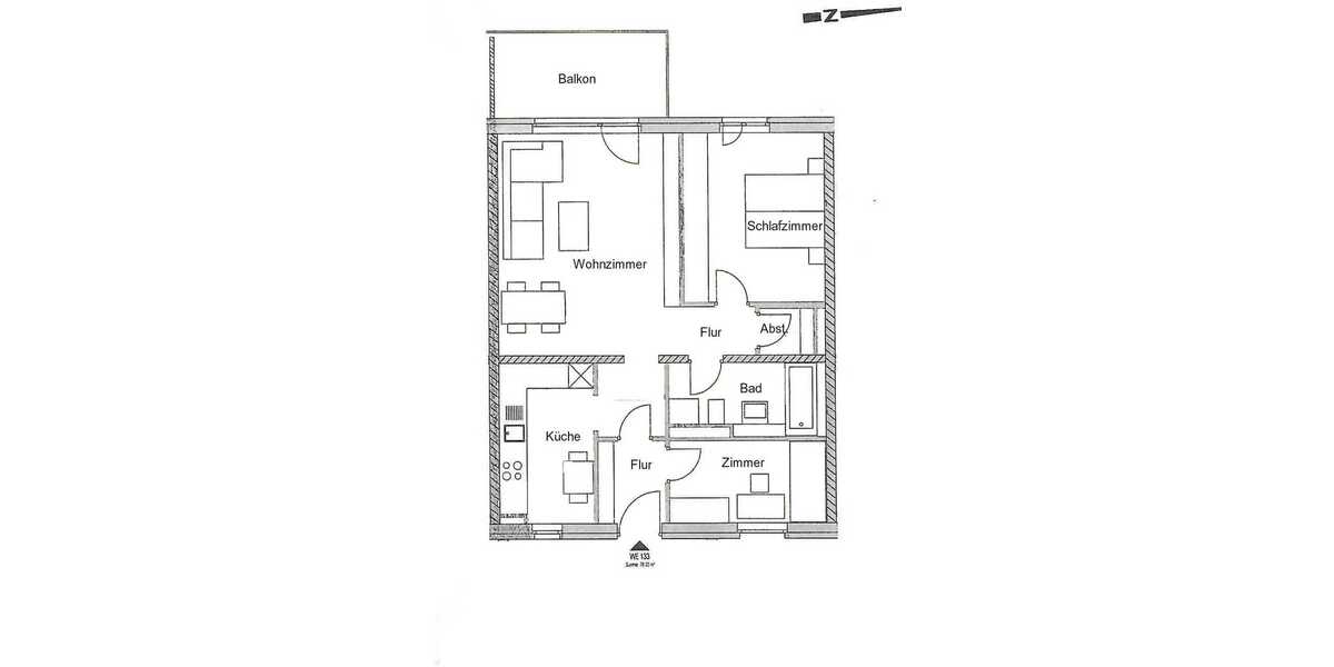 Etagenwohnung Halle Büschdorf - 3 Zimmer, 79 m&sup2;, 237.000&euro; | Angebot:26161966
