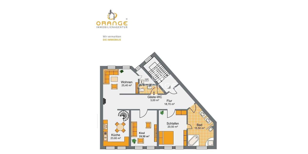 Etagenwohnung Halle (Saale) / Nord Paulusviertel - 5 Zimmer, 150 m&sup2;, 590.000&euro; | Angebot:24515616