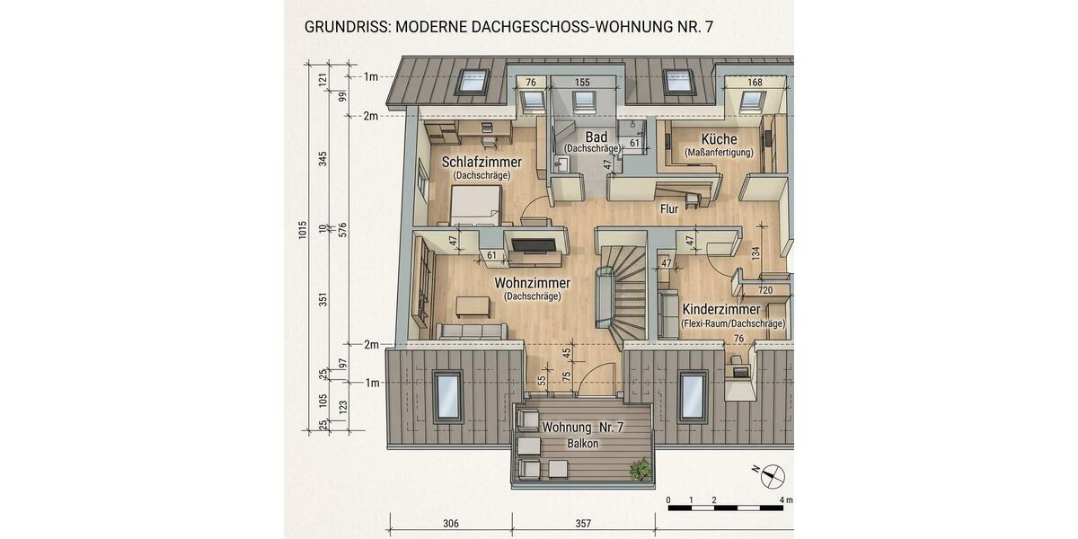 Dachgeschoßwohnung Delitzsch - 3 Zimmer, 64 m&sup2;, 89.000&euro; | Angebot:27259009
