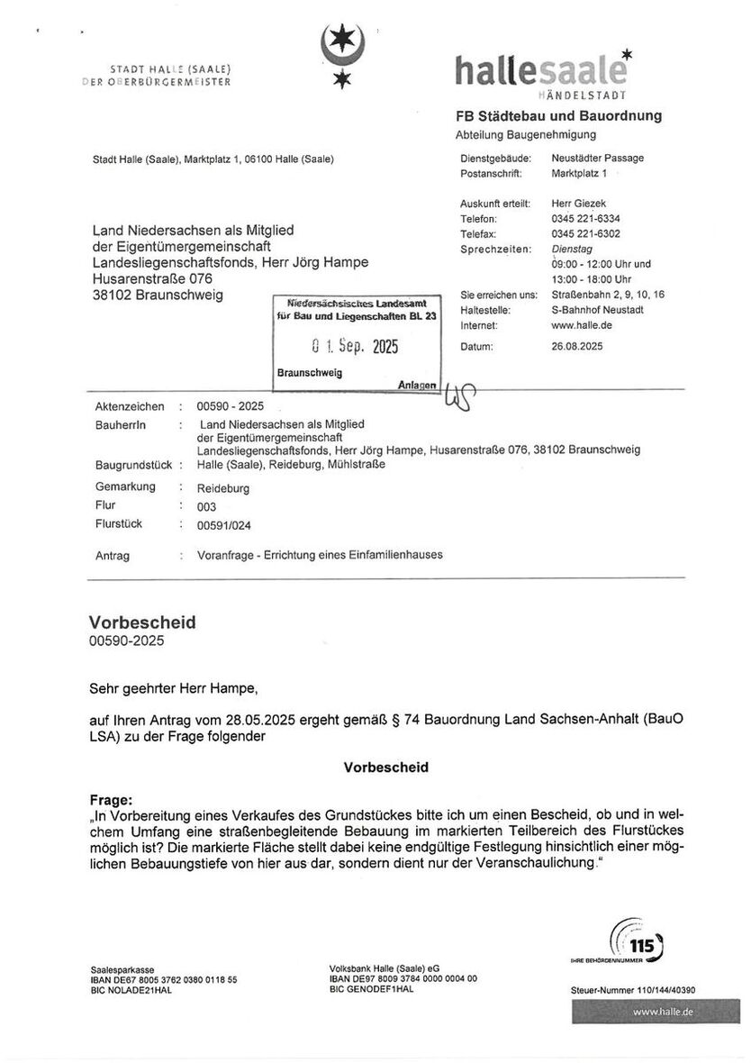 Landwirtschaftsfläche, teilw. bebaubar für Wohnen zimmer