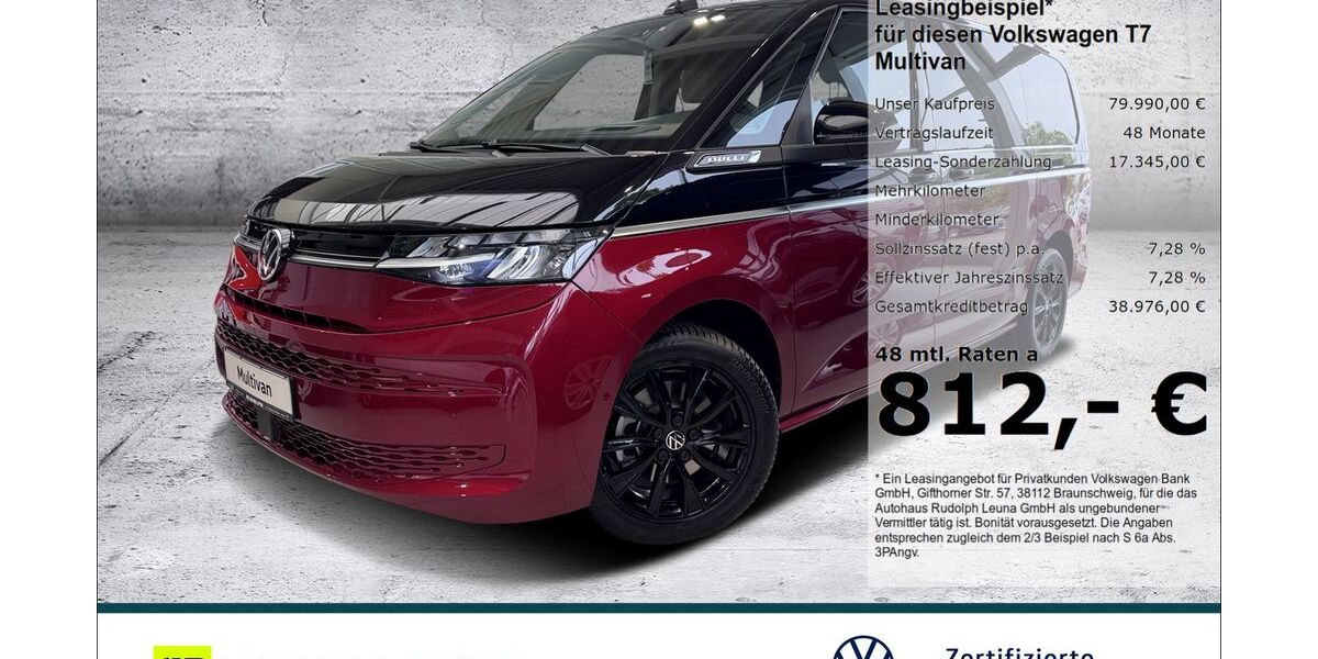 VW T7 Multivan 4.500 km 76.990 &euro; Leuna 06237
