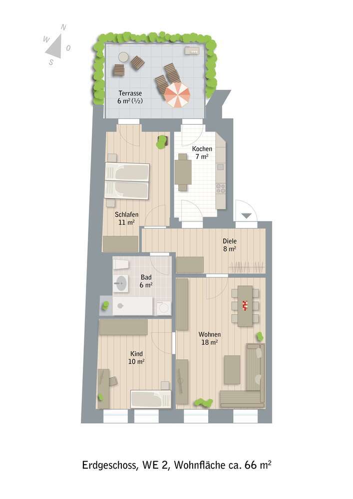 Wohnung zum Kaufen in Leipzig 167.000 € 65.88 m²