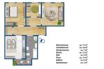 Etagenwohnung Halle (Saale) Damaschkestraße - 3 Zimmer, 81 m&sup2;, 649&euro; | Angebot:26338195