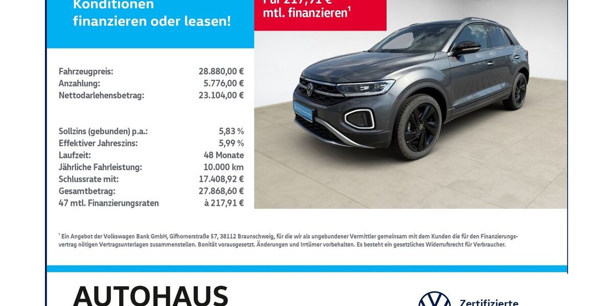 VW T-Roc 17.757 km 28.480 &euro; Bitterfeld-Wolfen 06749