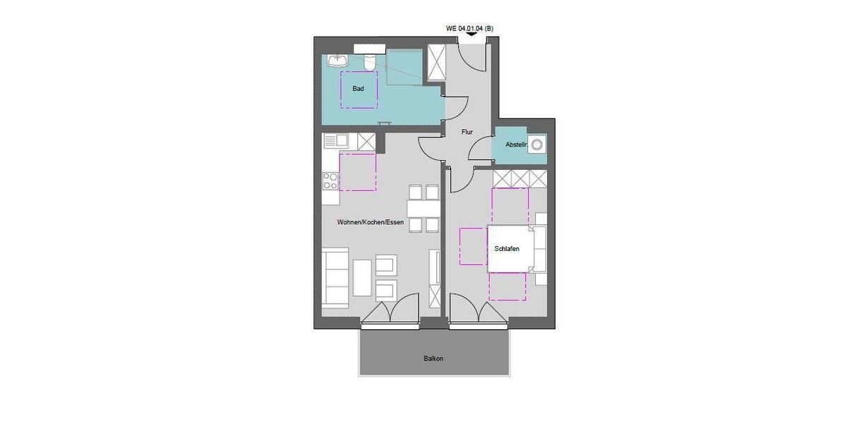 Etagenwohnung Delitzsch - 2 Zimmer, 63 m&sup2;, 819&euro; | Angebot:22893417