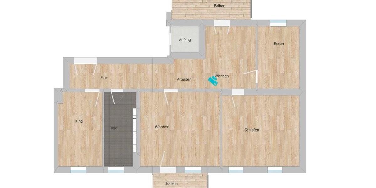 Etagenwohnung Halle (Saale) Am Wasserturm/Thaerviertel - 4 Zimmer, 102 m&sup2;, 359.000&euro; | Angebot:24744412