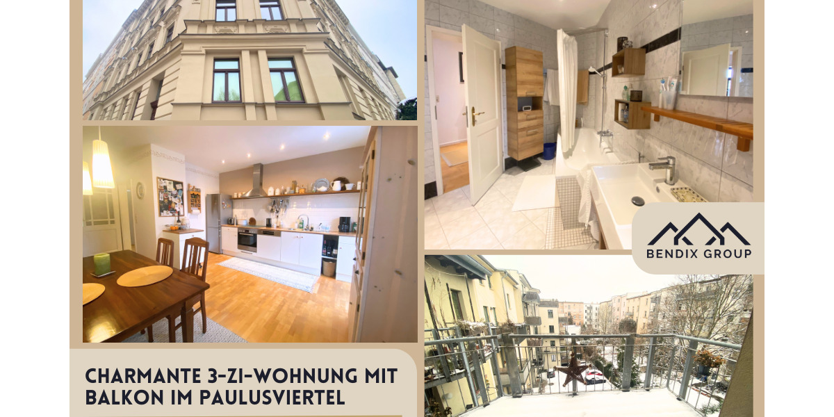 Etagenwohnung Halle (Saale) Paulusviertel - 3 Zimmer, 93 m&sup2;, 292.950&euro; | Angebot:25775206