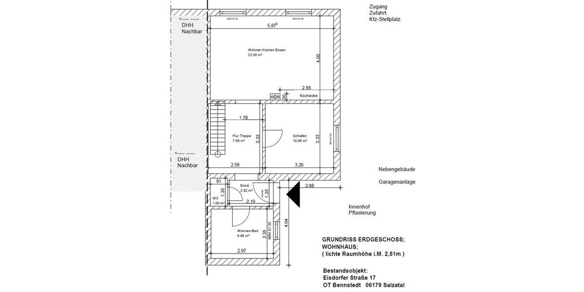Doppelhaushälfte Salzatal Bennstedt - 5 Zimmer, 97 m&sup2;, 95.000&euro; | Angebot:26607252