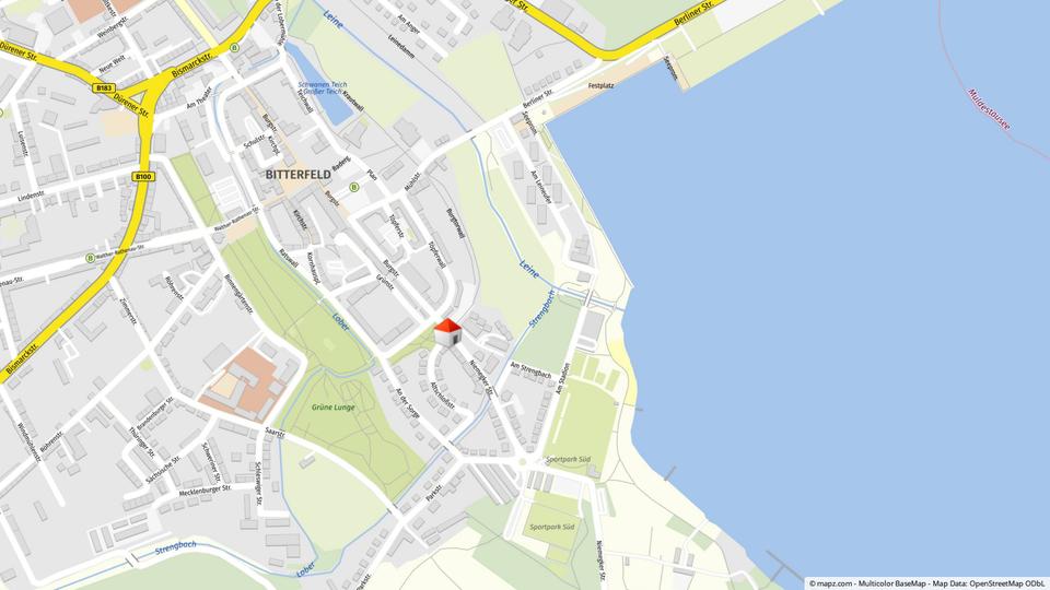 Erdgeschoßwohnung Bitterfeld-Wolfen Bitterfeld - 2 Zimmer, 57 m&sup2;, 535&euro; | Angebot:25887241